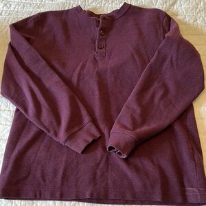 Purple Long Sleeve Henley Shirt
